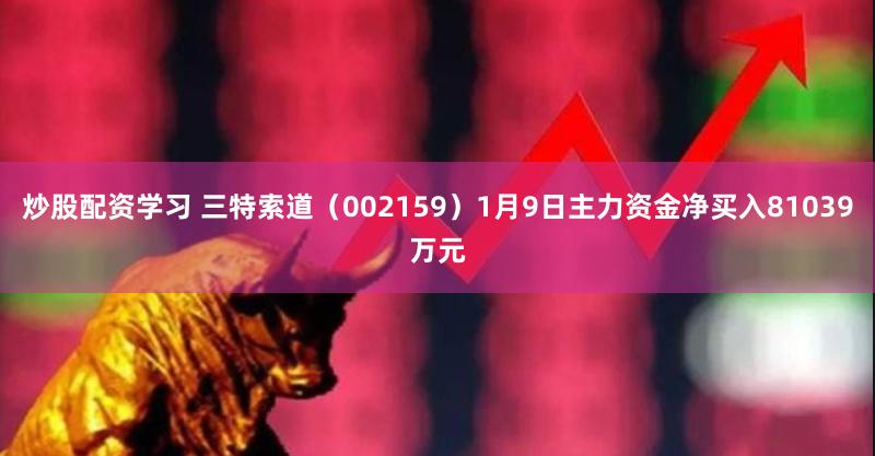 炒股配资学习 三特索道（002159）1月9日主力资金净买入81039万元